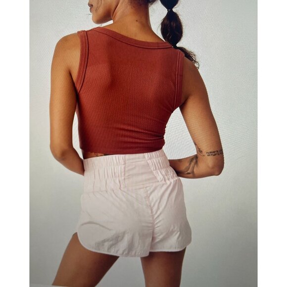 FREE PEOPLE FP MOVEMENT Free Throw Muscle Tank Heather Brown XS/S - Picture 2 of 15